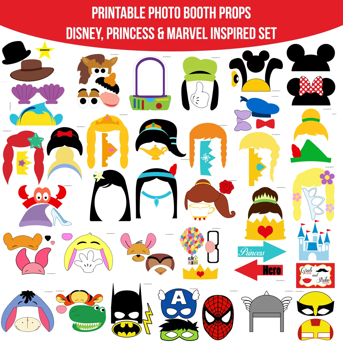 disney photo booth props printable