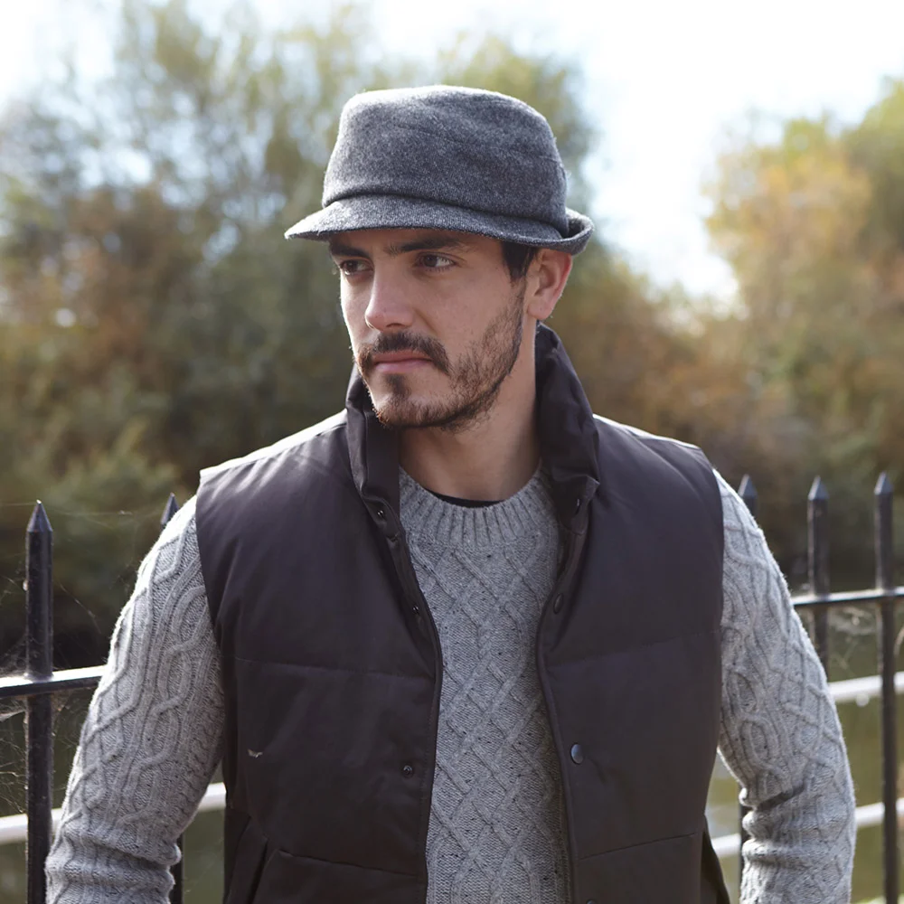 tweed trilby hat