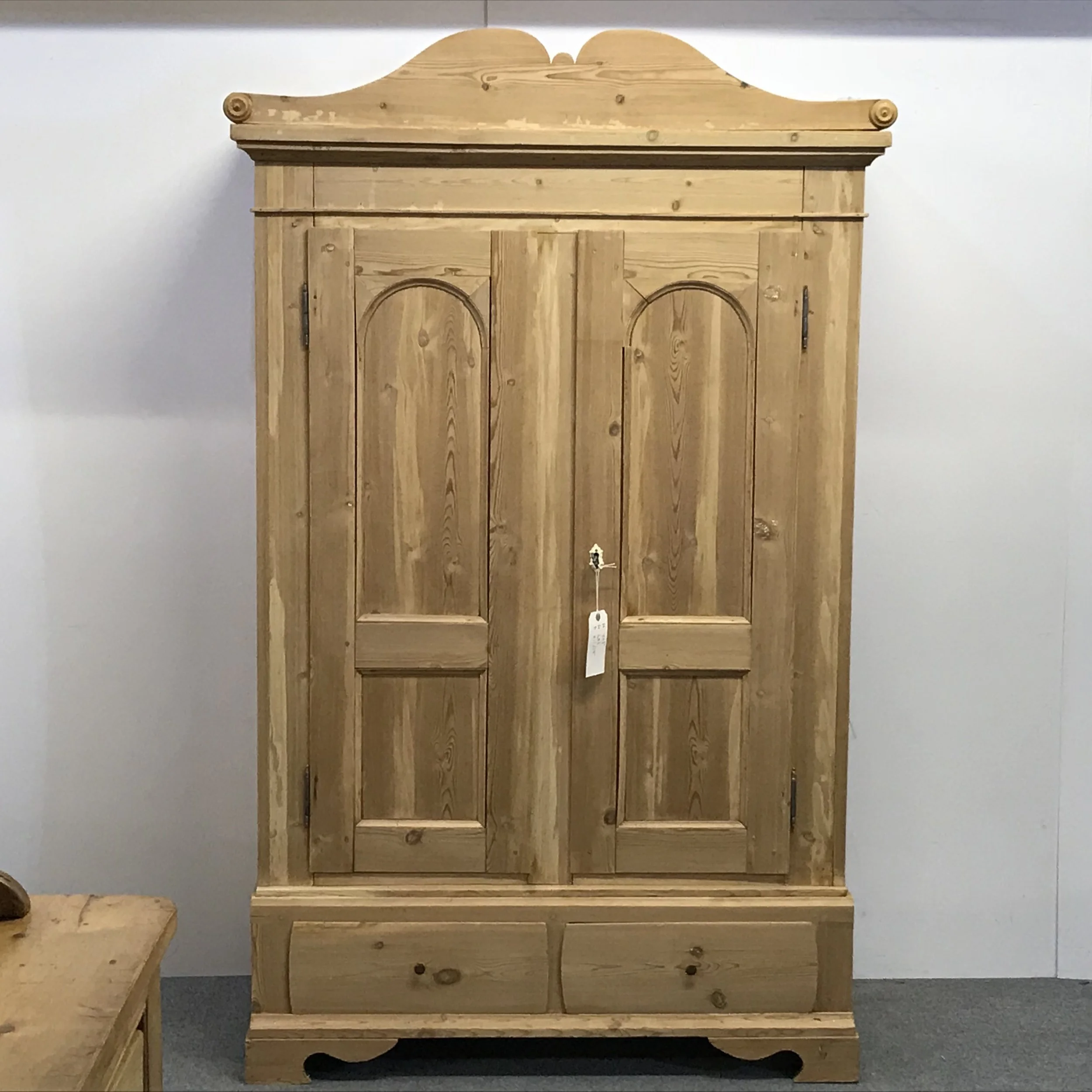 Small Old Danish Pine Wardrobe Z5306d Pinefinders Old Pine