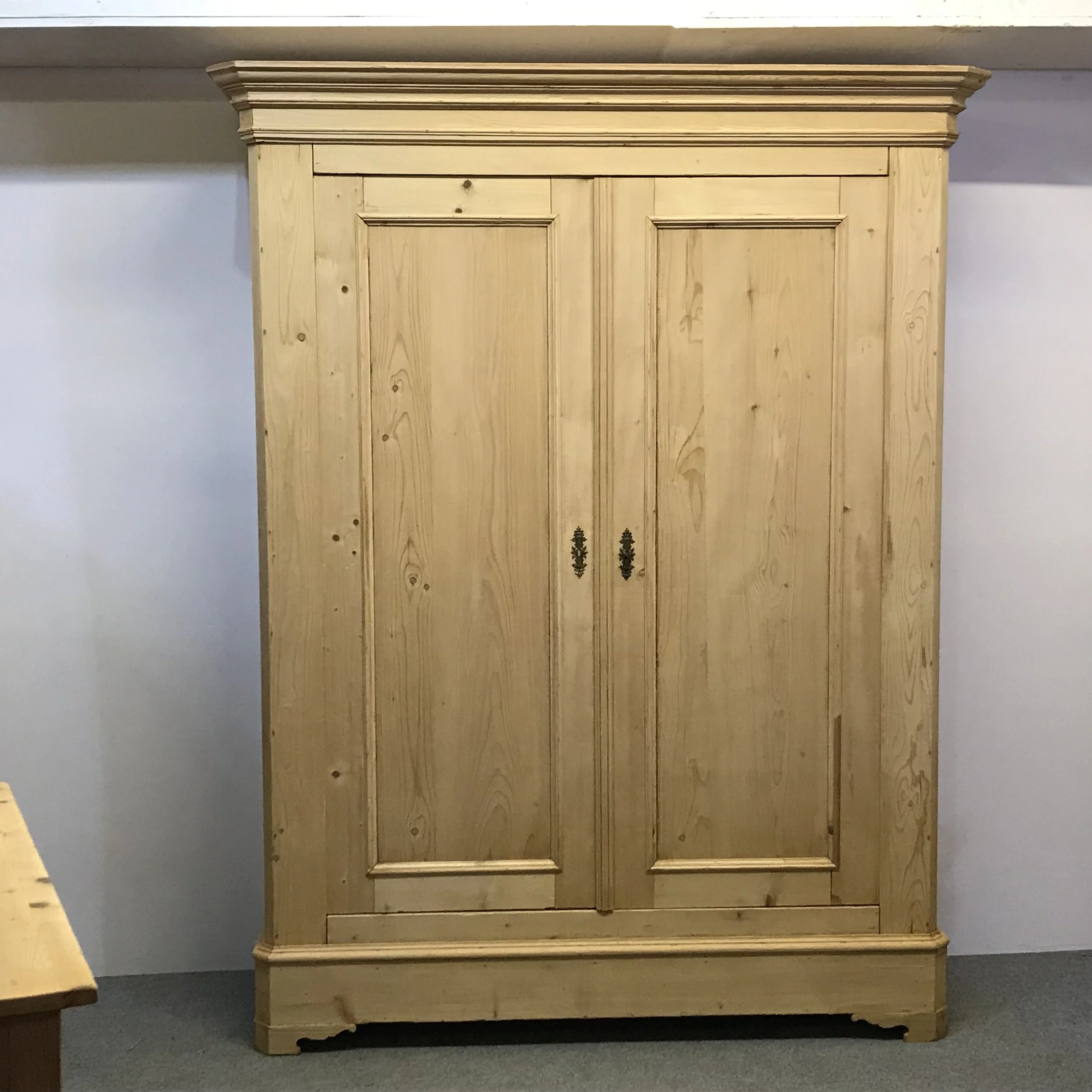 Large French Antique Pine Double Wardrobe Dismantles D2005f
