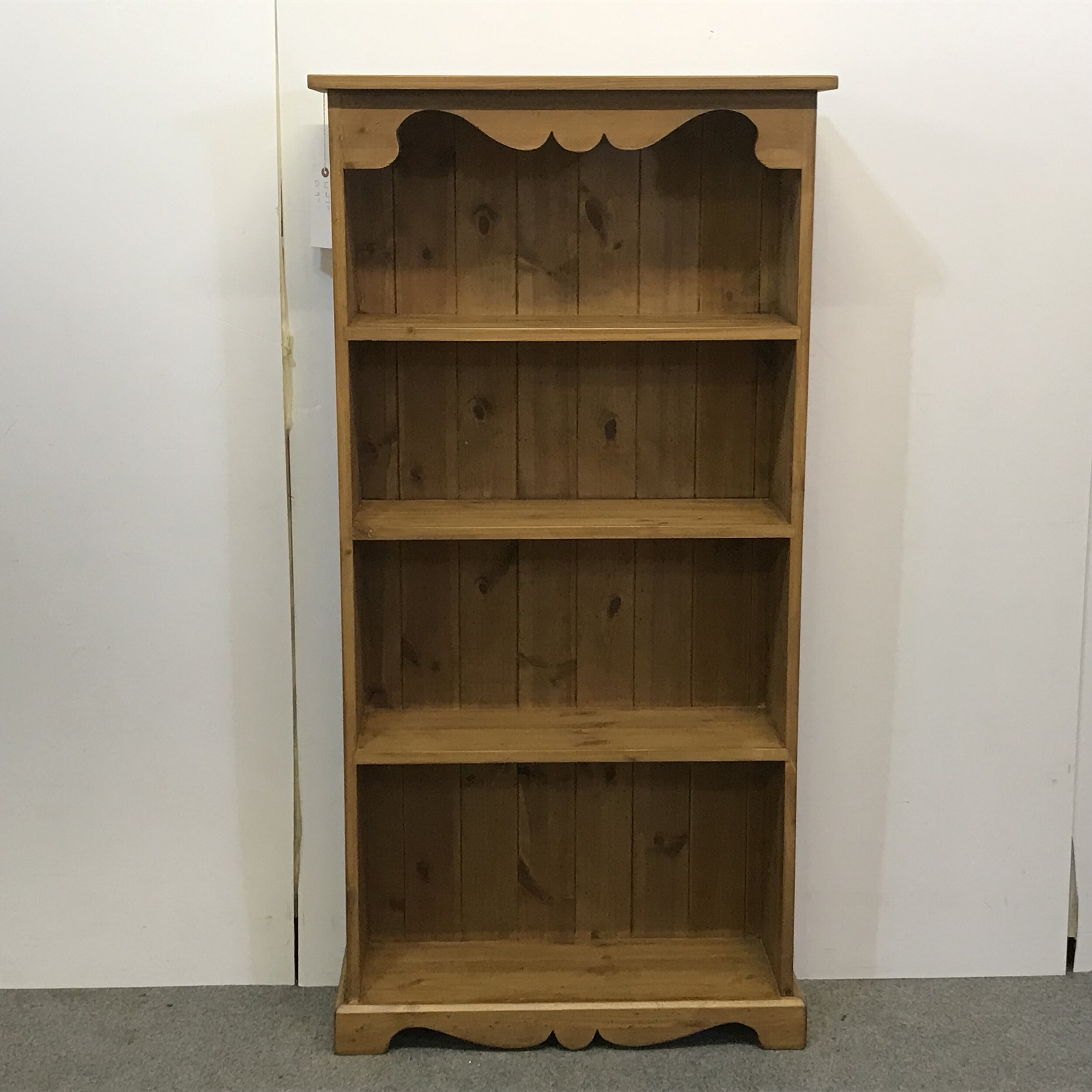 Handmade Slim Pine Bookcase With 3 Shelves Inside D6156a