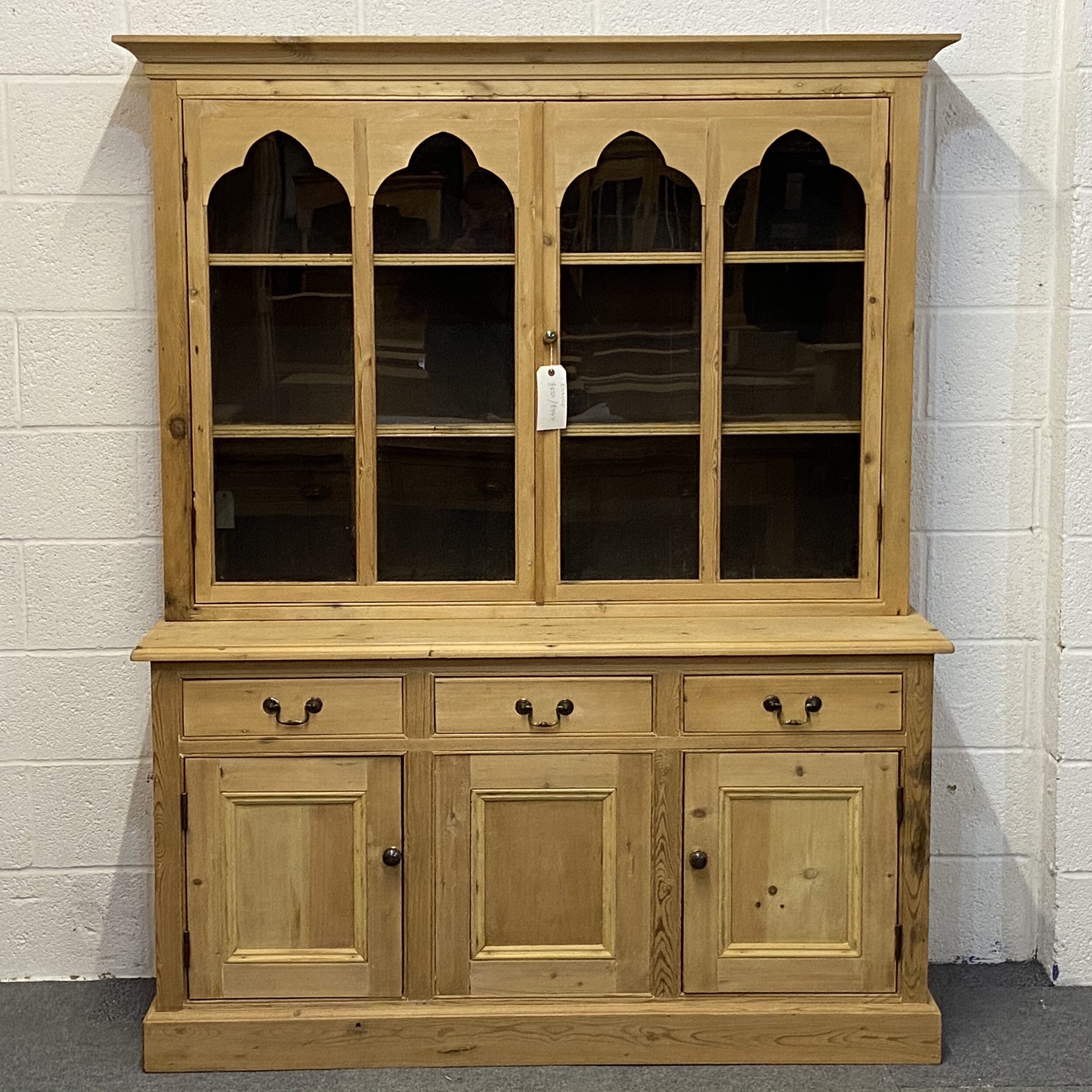 Large Partly Glazed Old English Pine Dresser E0600f