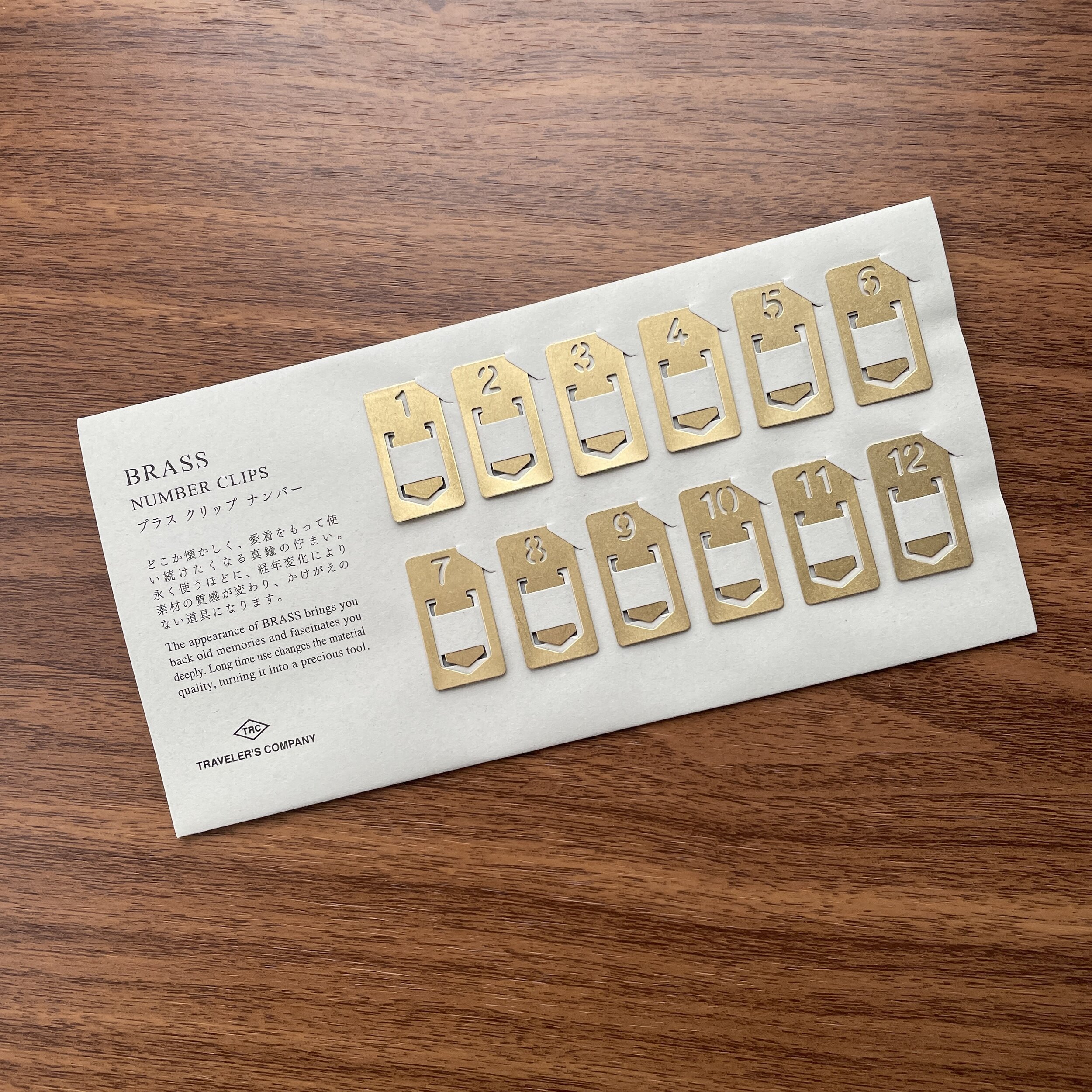 游客s Company Brass Number Clips