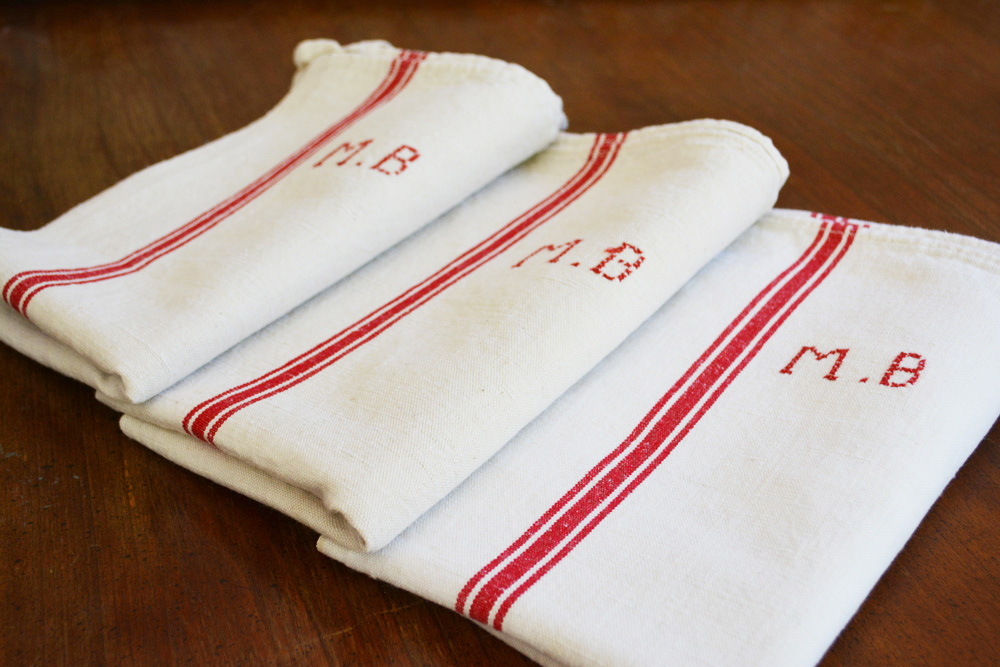 Embroidered Kitchen Towel With PR Flag Mortar La Cocina De 