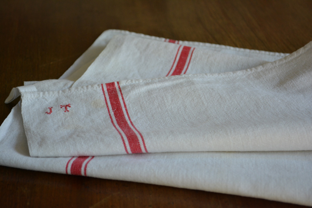 Linen Tea Towel in White - Heirloomed