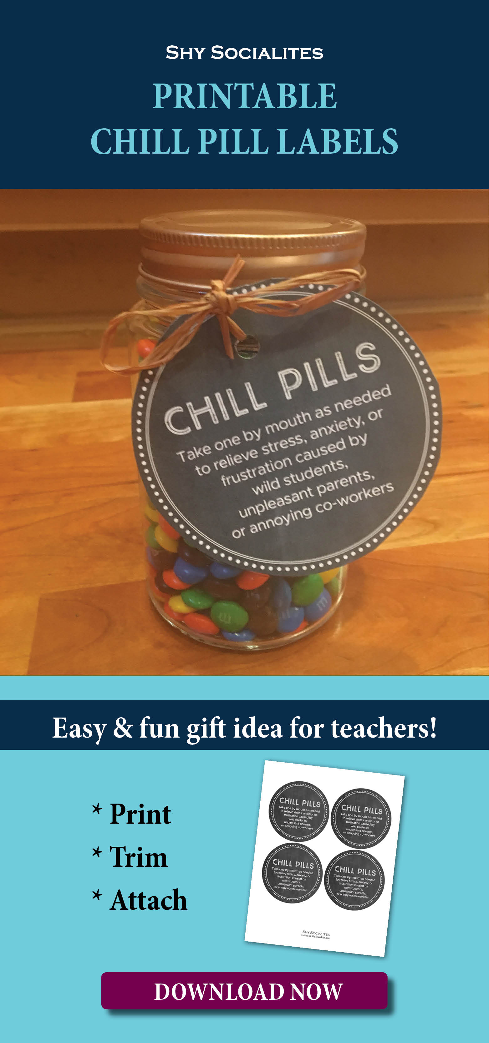 Chill Pills Gag Gift Free Printable Labels Gag Gifts