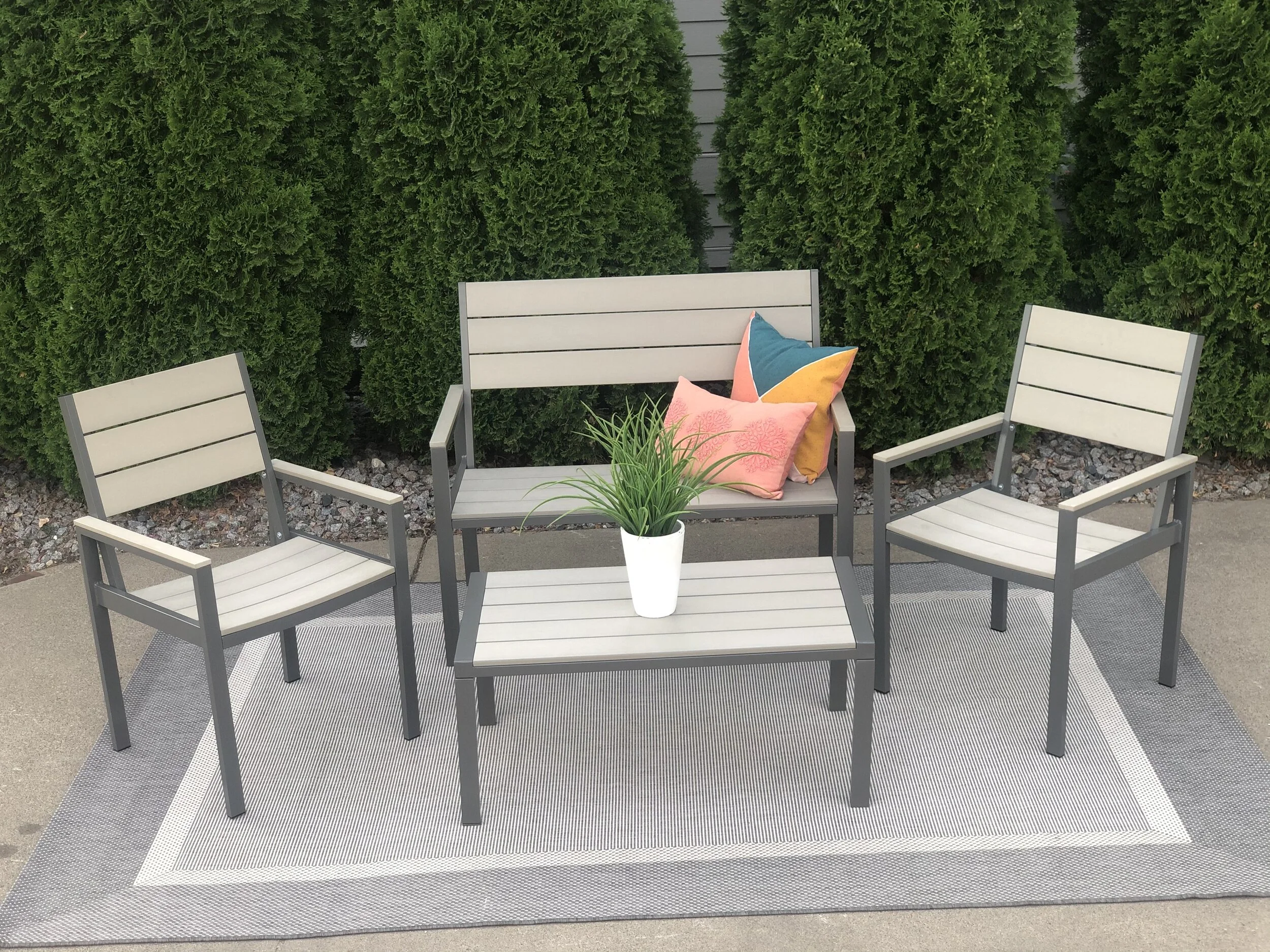 Owen 4 Piece Outdoor Conversation Set Meldecco Patio Furniture