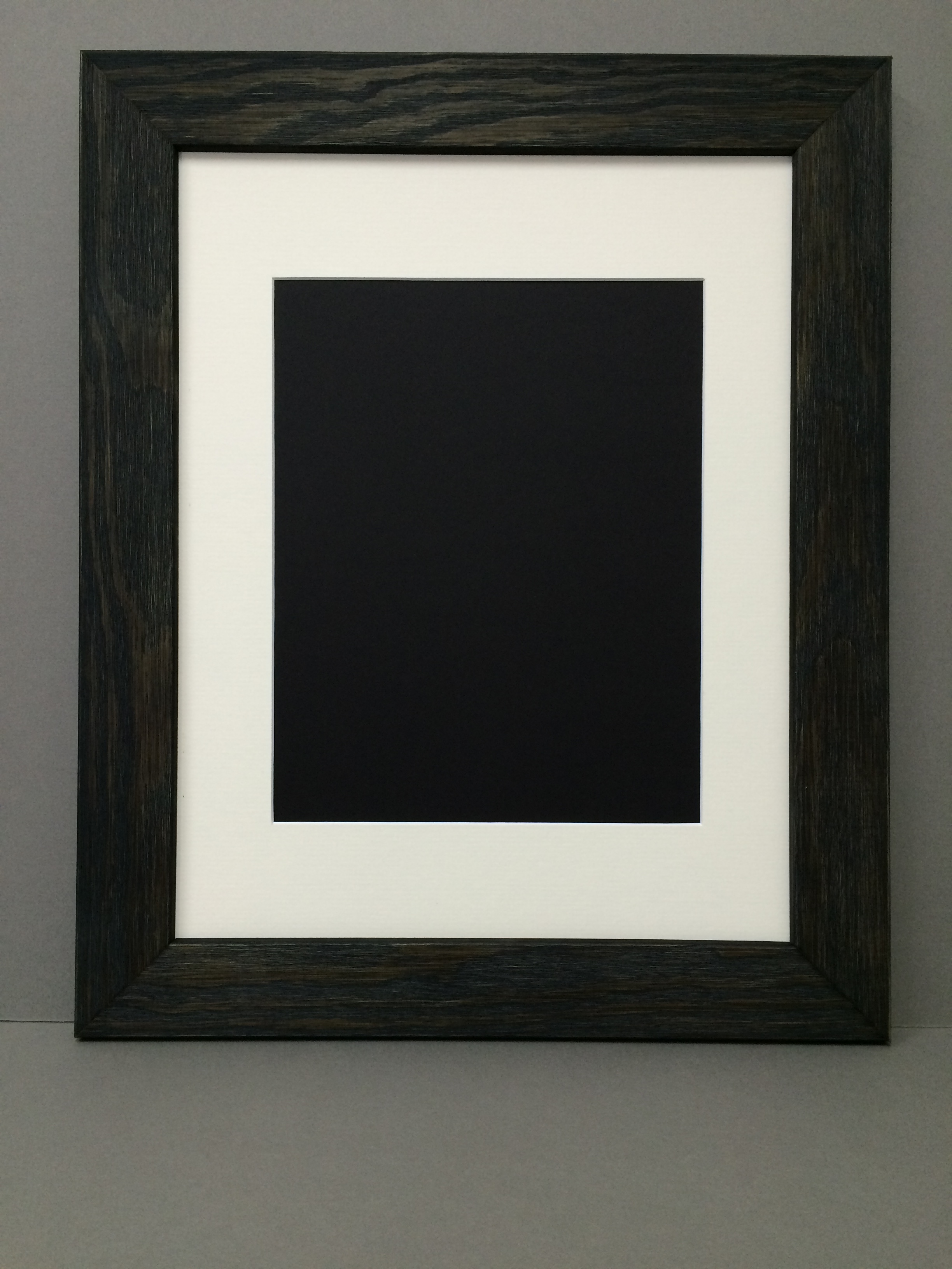 11x14 1 75 Rustic Black Frame With Single Mat For 8x10 Picture