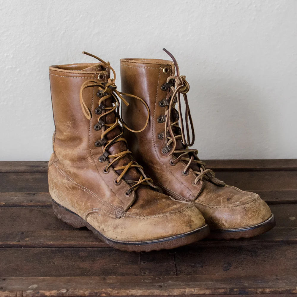 vintage work boots