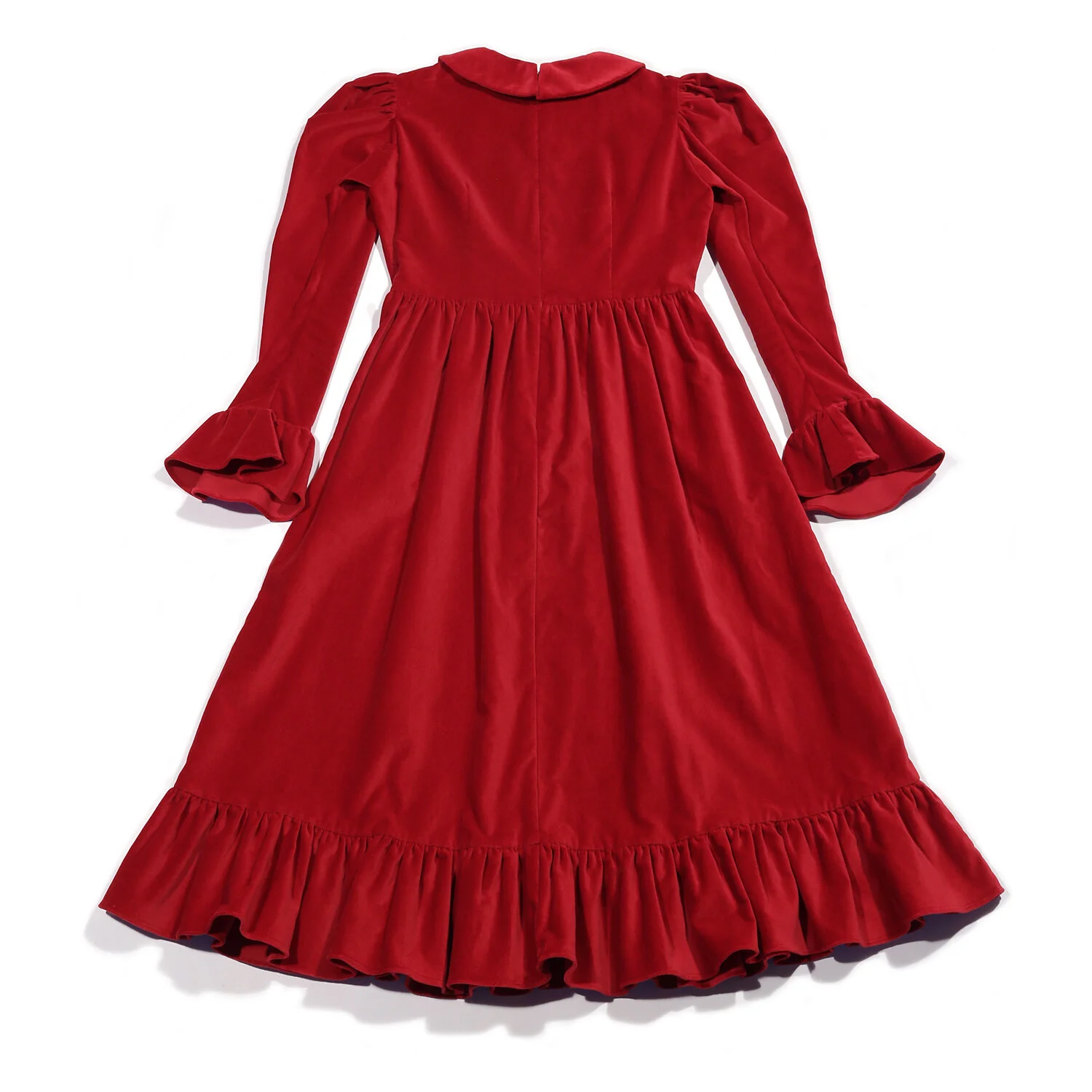 red peter pan collar dress