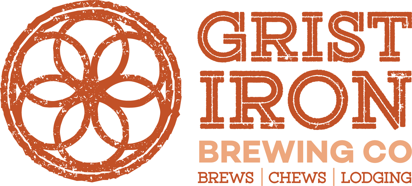 GRIST IRON BREWING burdett new york porch circl STICKER decal craft beer brewery