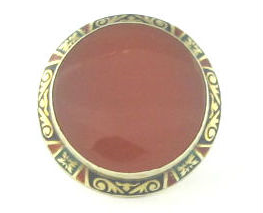 艺术品和工艺品Carnelian和Enamel Ring,在我们的在线商店提供。