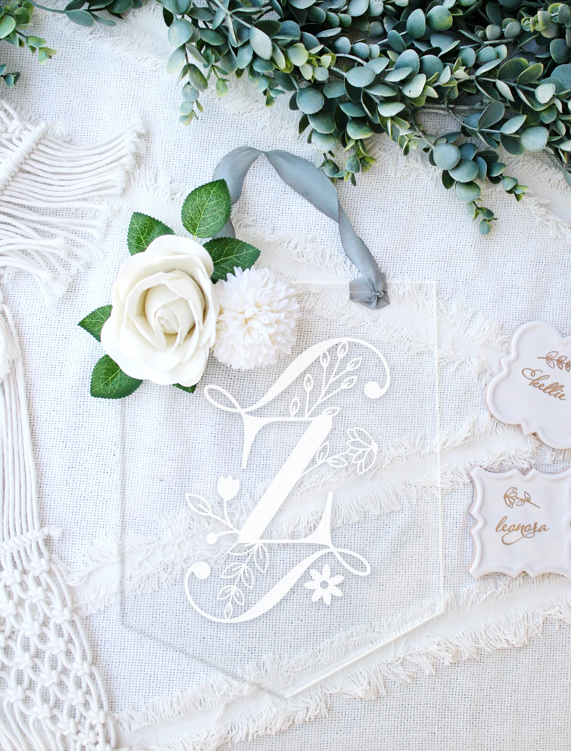 Acrylic Monogram Wedding And Event Signage Yellow Heart Art