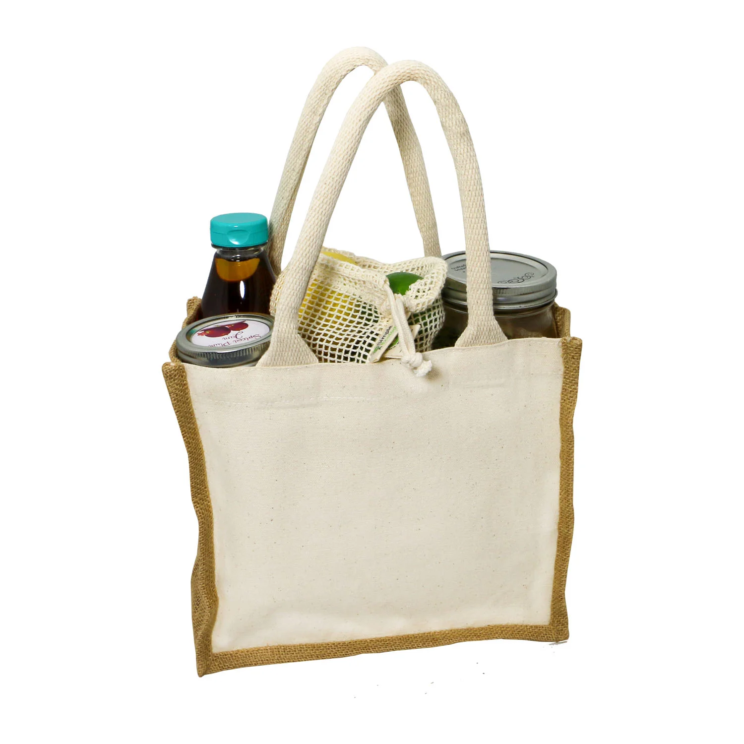 mini jute tote bags