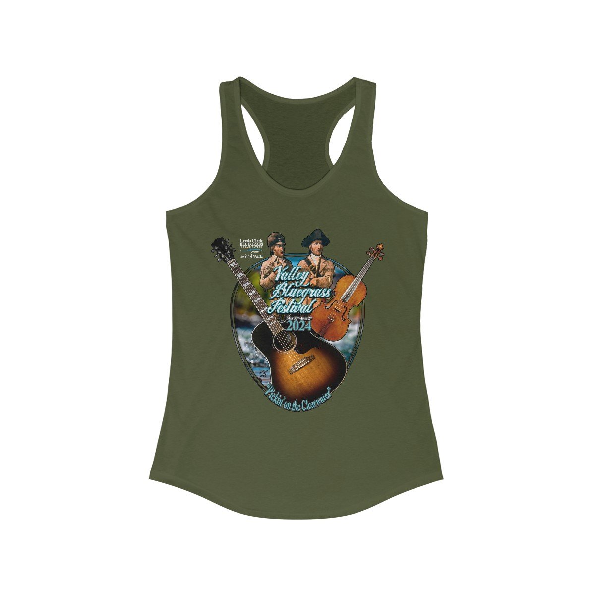 2024 Valley Bluegrass Festival Women's Ideal Racerback Tank