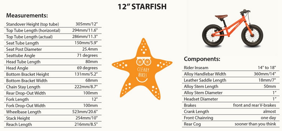 cleary starfish balance bike