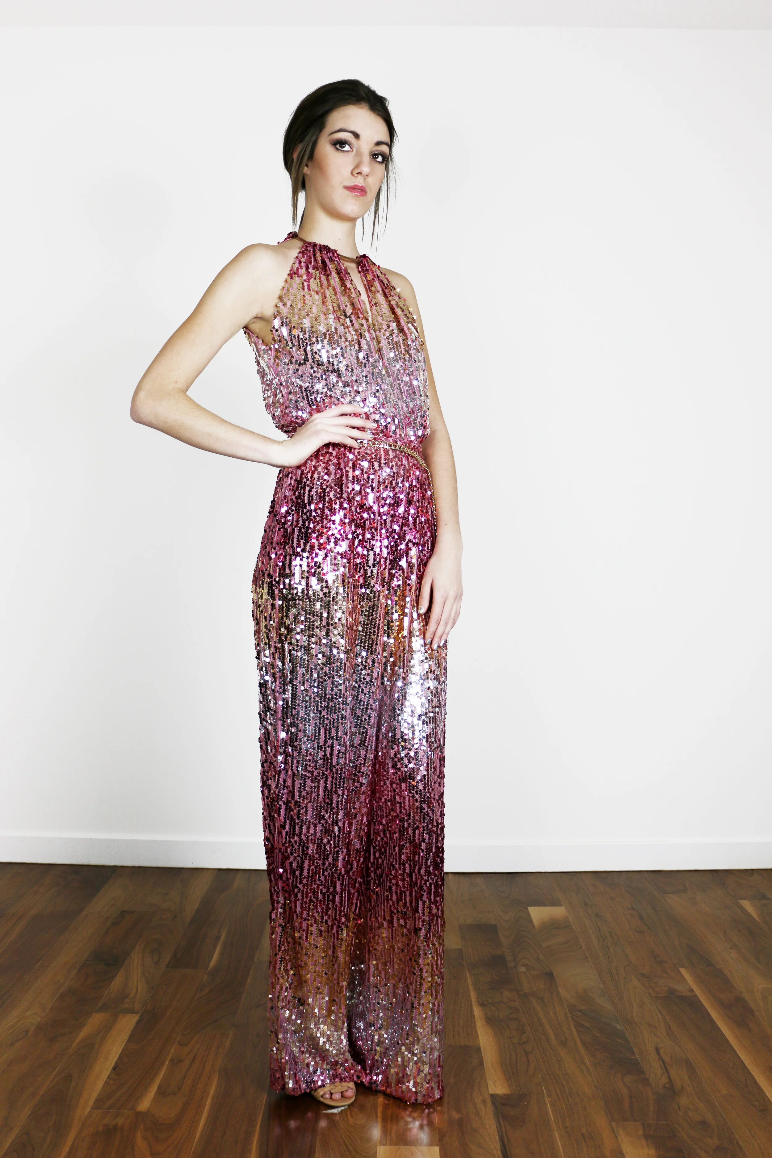 ombre sequin jumpsuit