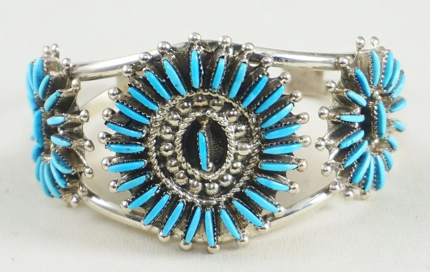 Coral Satellite!! Vintage Native American Navajo Turquoise Sterling Silver Bracelet Coral Satellite!! Vintage Native American Navajo Turquoise Sterling Silver Bracelet