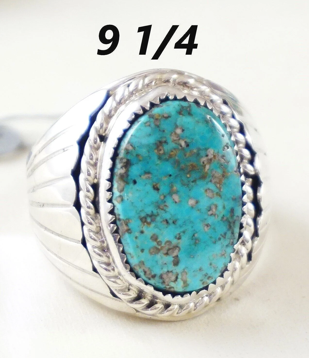 Item 932P Men s Navajo Turquoise Sterling Silver Prayer Fans