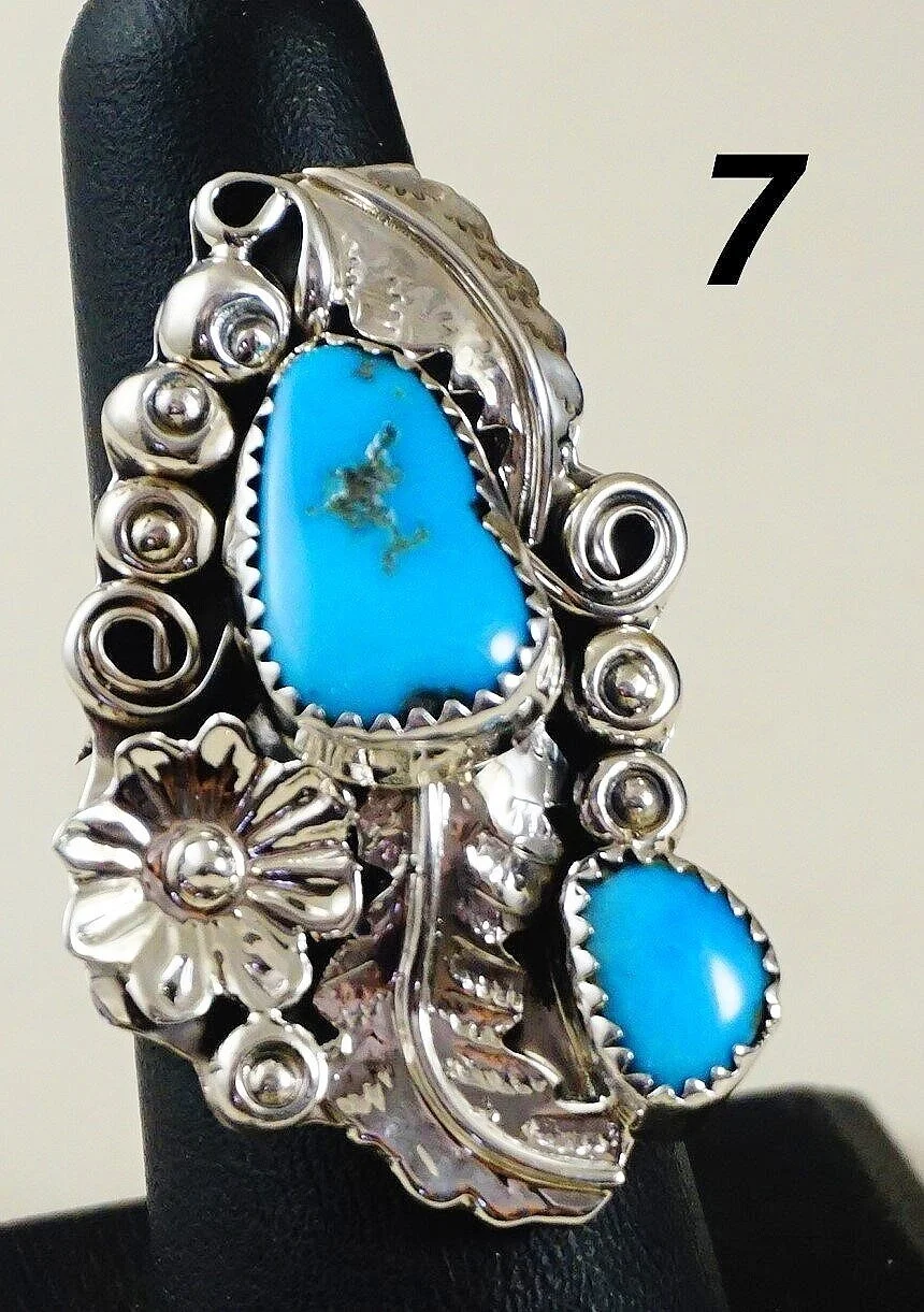 アクセサリー archive Indian jewelry turquoise ring Signed JY Old Pawn Navajo Native American Sterling Silver