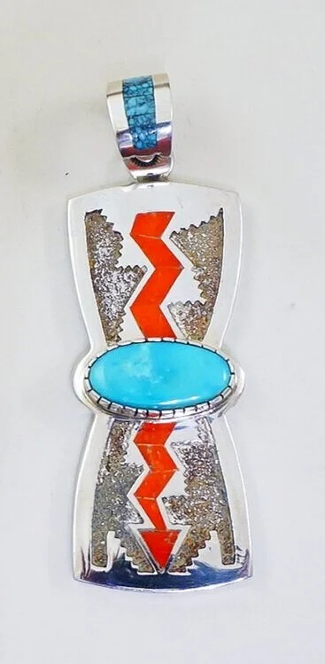 Item #982K- Large Heavy Navajo Collectors Turquoise Coral