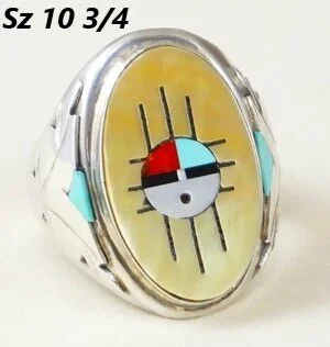 Huge Spongebob Squarepants Native American Zuni Turquoise Sterling Silver Coral Ring Huge Spongebob Squarepants Native American Zuni Turquoise Sterling Silver Coral Ring