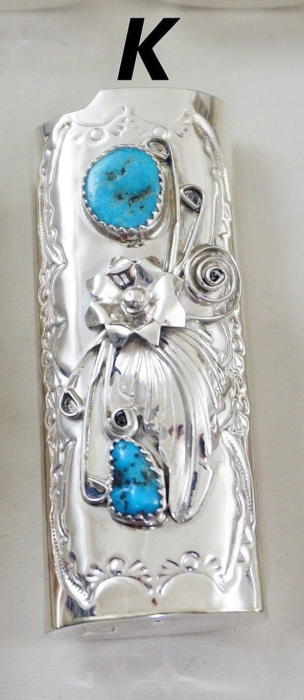 Sterling Silver Native American Turquoise and Coral BIC Lighter Cover, Sterling  Lighter Case, Old Pawn Sterling Lighter Case, Lighter Cover