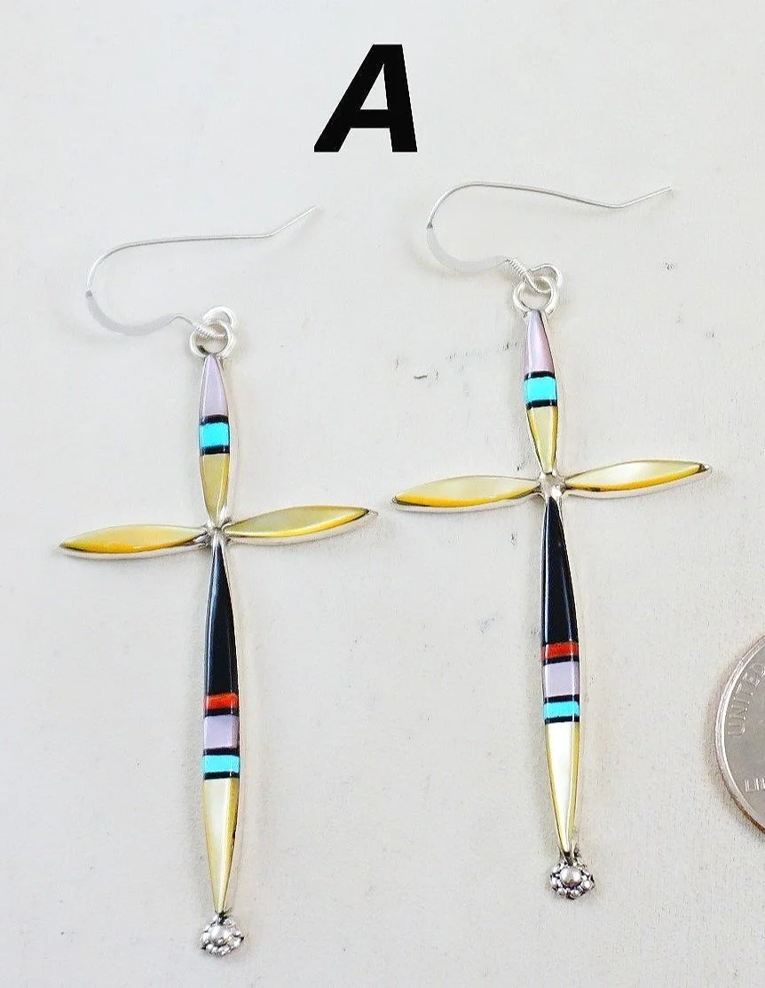 Item #1008F- Extra Large Zuni Multi Stone Inlay Sterling