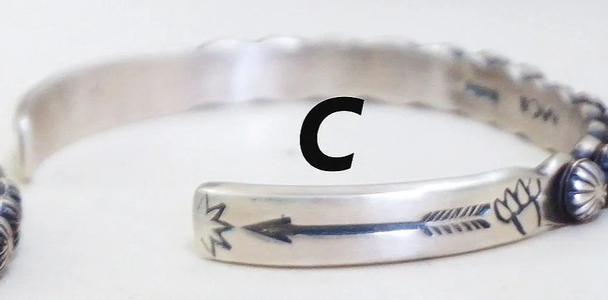 Buttons Of Sterling Vintage Native American Navajo Silver Bracelet Cuff Buttons Of Sterling Vintage Native American Navajo Silver Bracelet Cuff