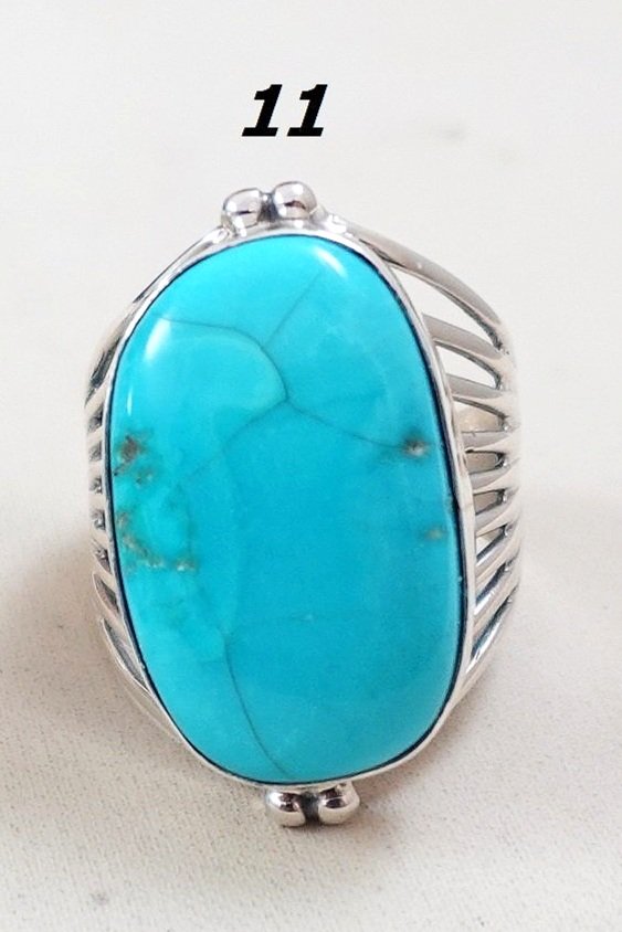 天然チベット産ターコイズSV925リング/Tibetan Turquoise