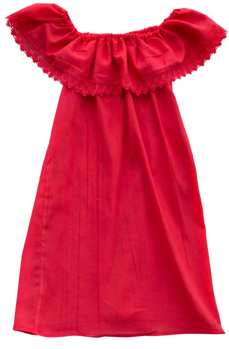 Red Off The Shoulder Dress Cabbages Kings Ny