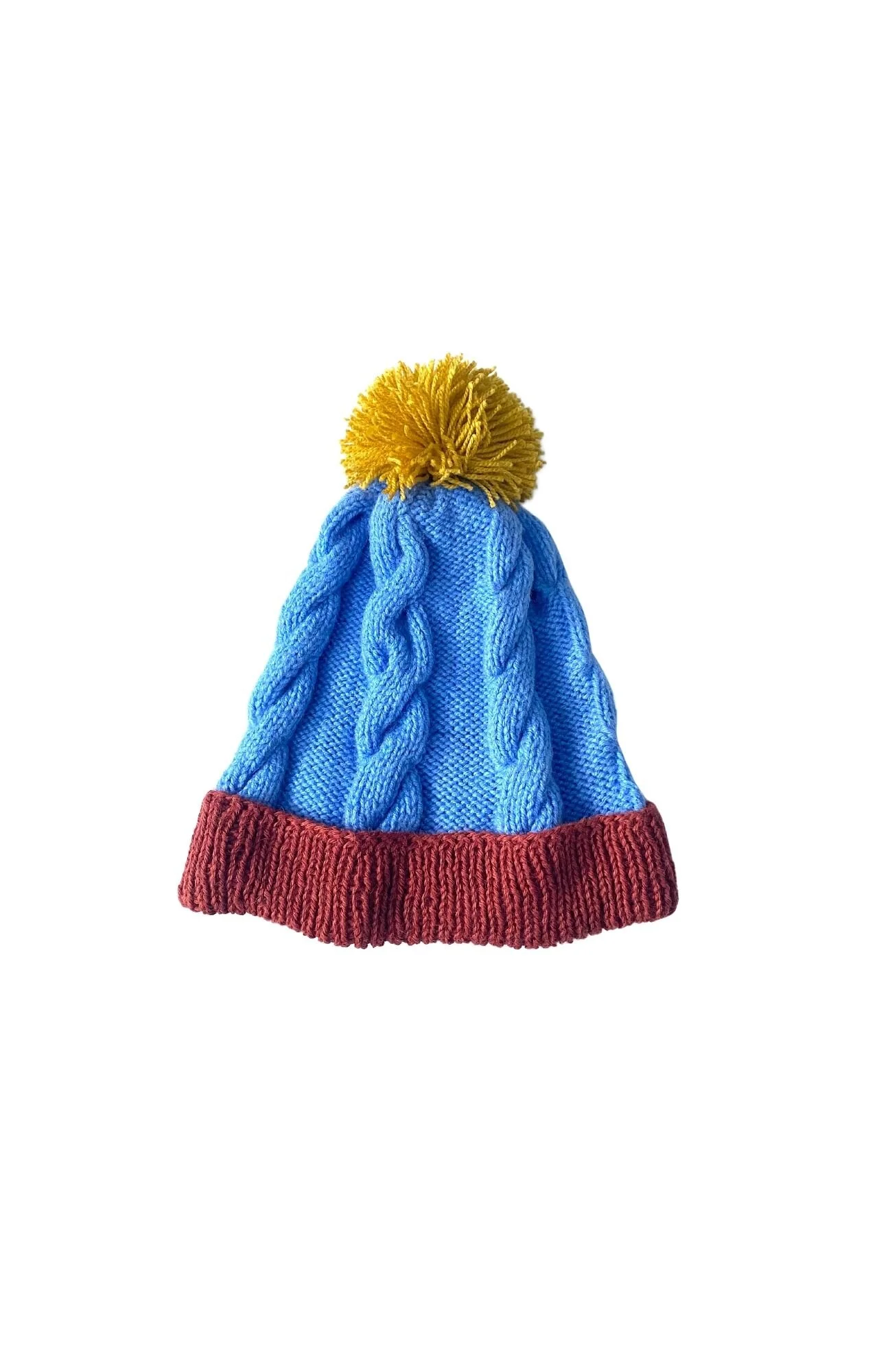 cable pom pom hat