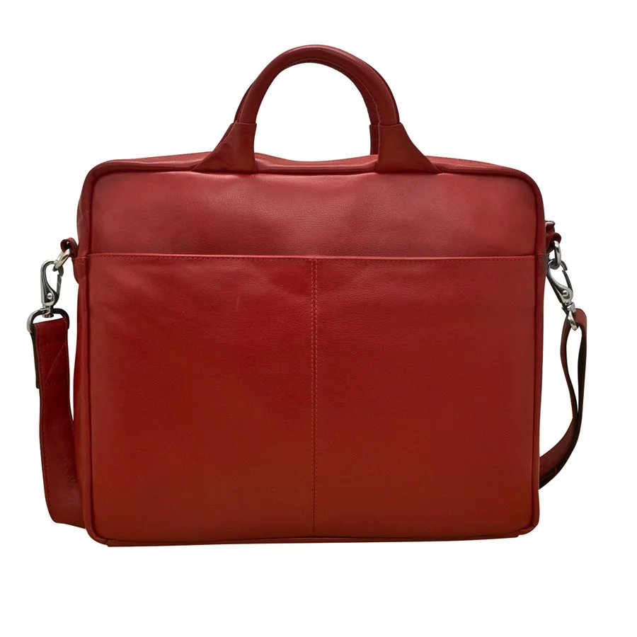 red leather briefcase