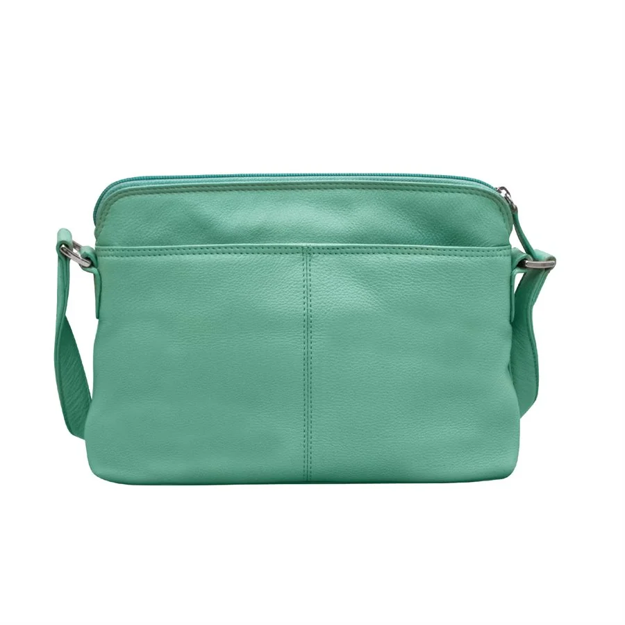 Turquoise Leather Crossbody Organizer Handbag Museum Outlets Turquoise Leather Crossbody Organizer