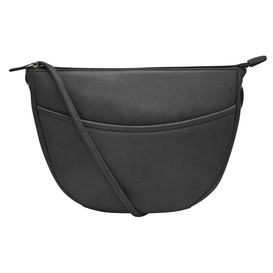 black half moon crossbody bag