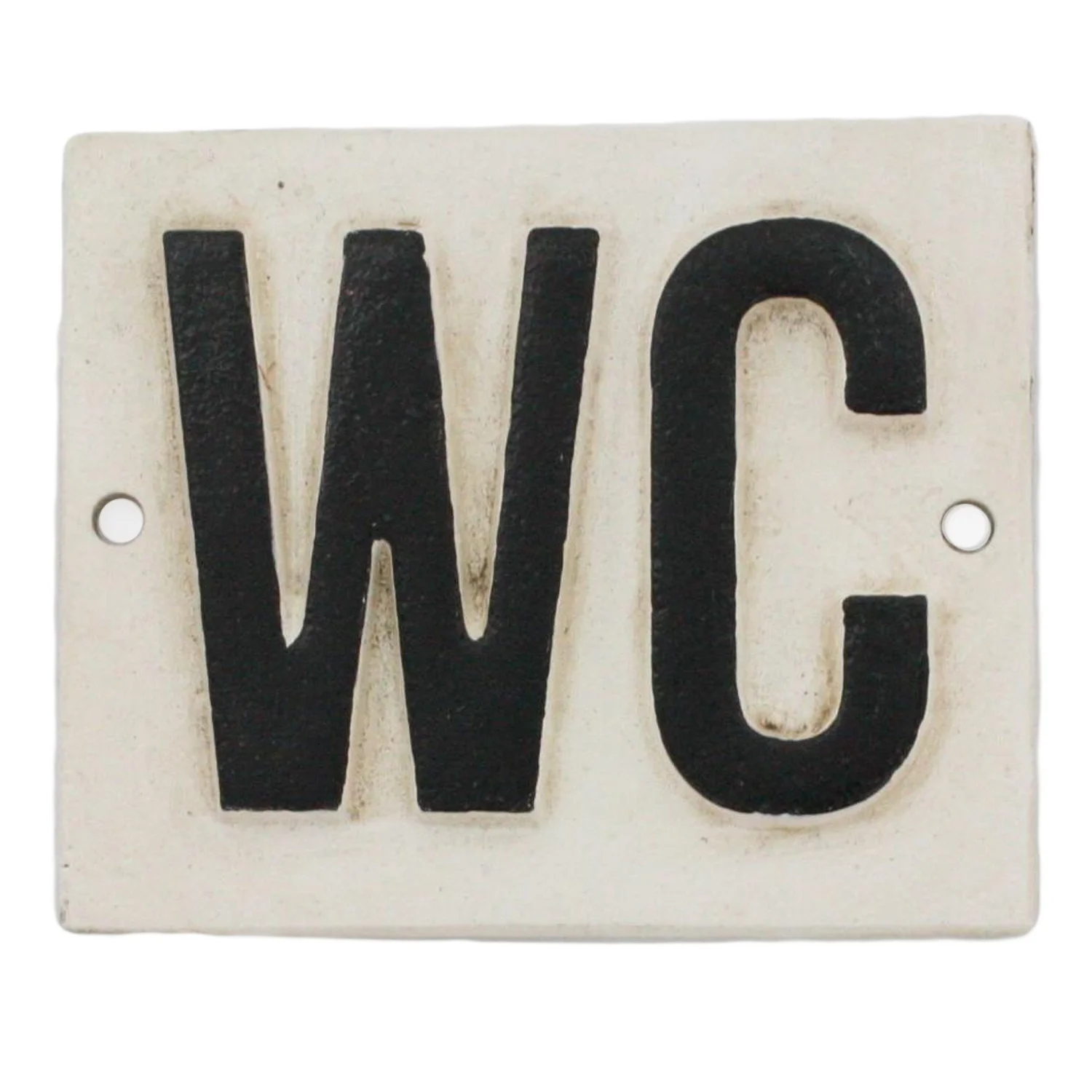 Wc Or Water Closet Bathroom Cast Iron Sign Museum Outlets