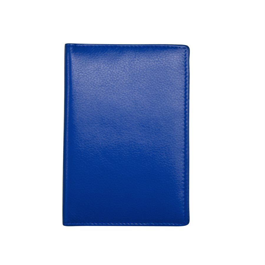 Leather passport book blue epi leather