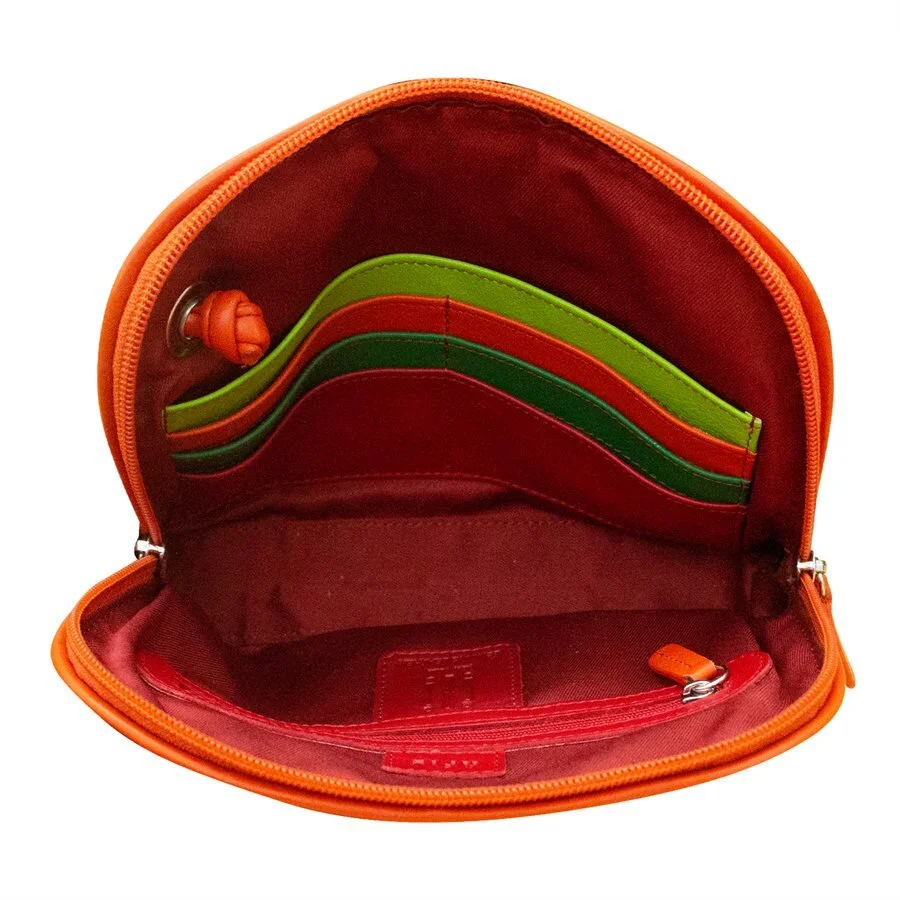 orange crossbody purse