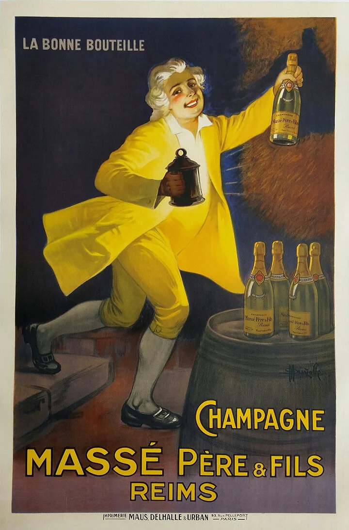 Champagne Masse Vintage French Poster — MUSEUM OUTLETS