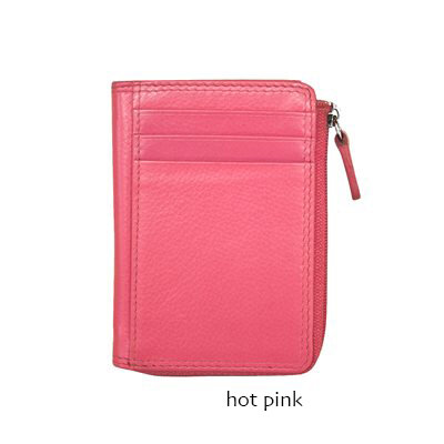 Fancy Small Credit Card & Coins Holder Wallet For Girls Color Pink 