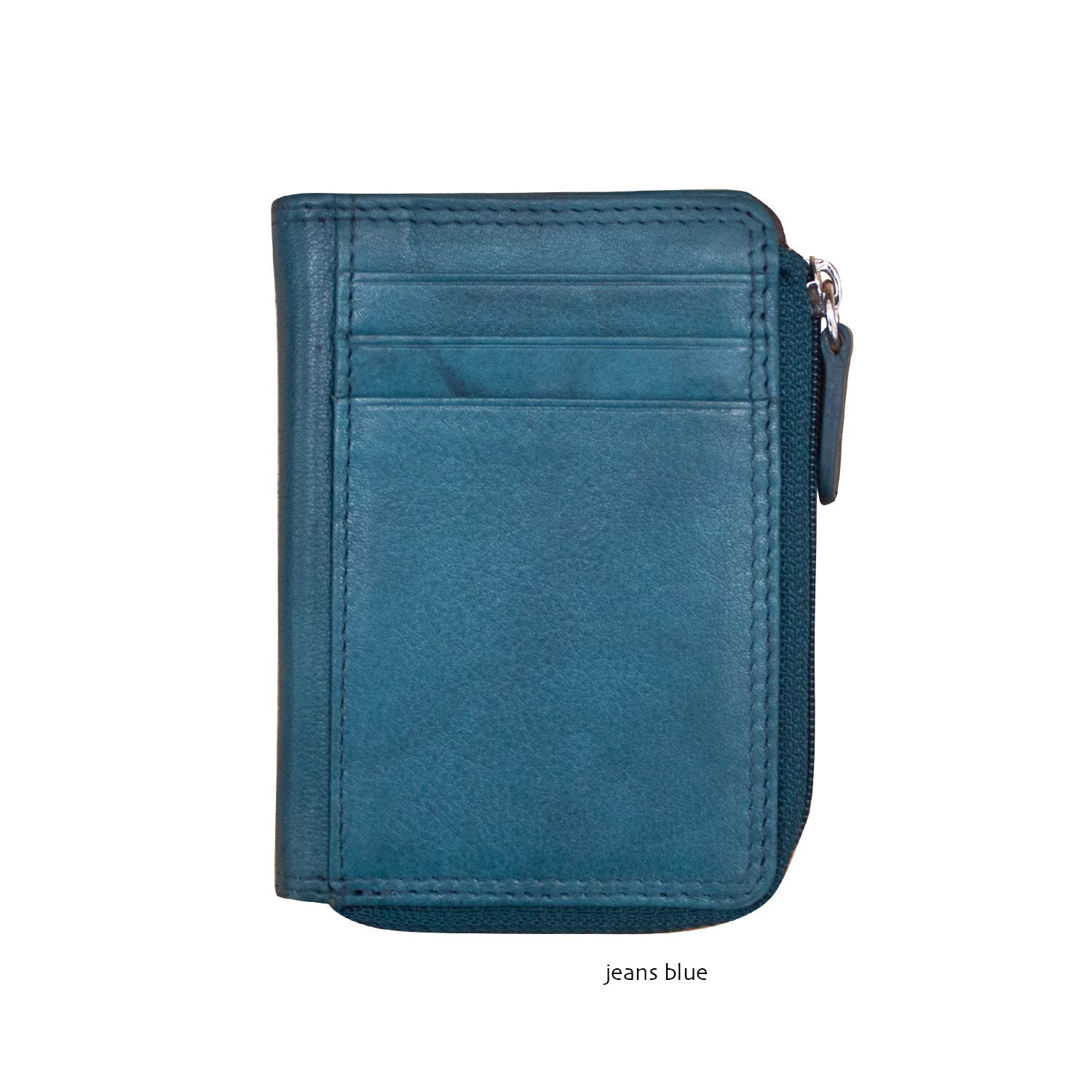 serenity blues leather credit card wallet — MUSEUM OUTLETS