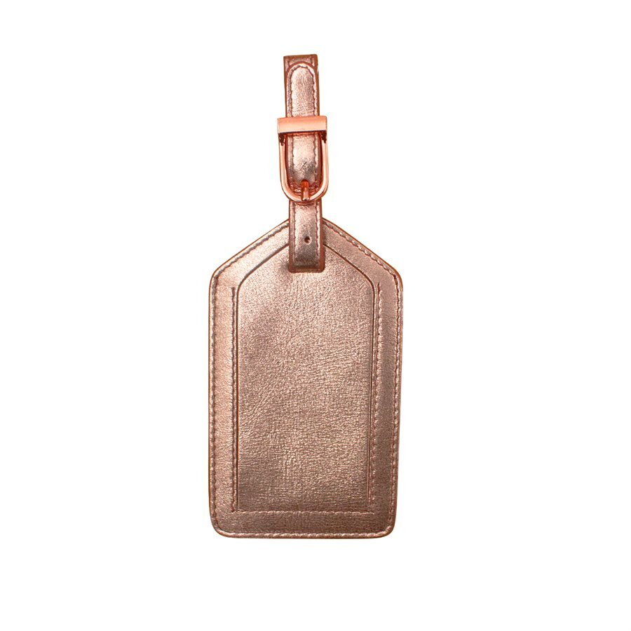 vintage leather luggage tag - Gem