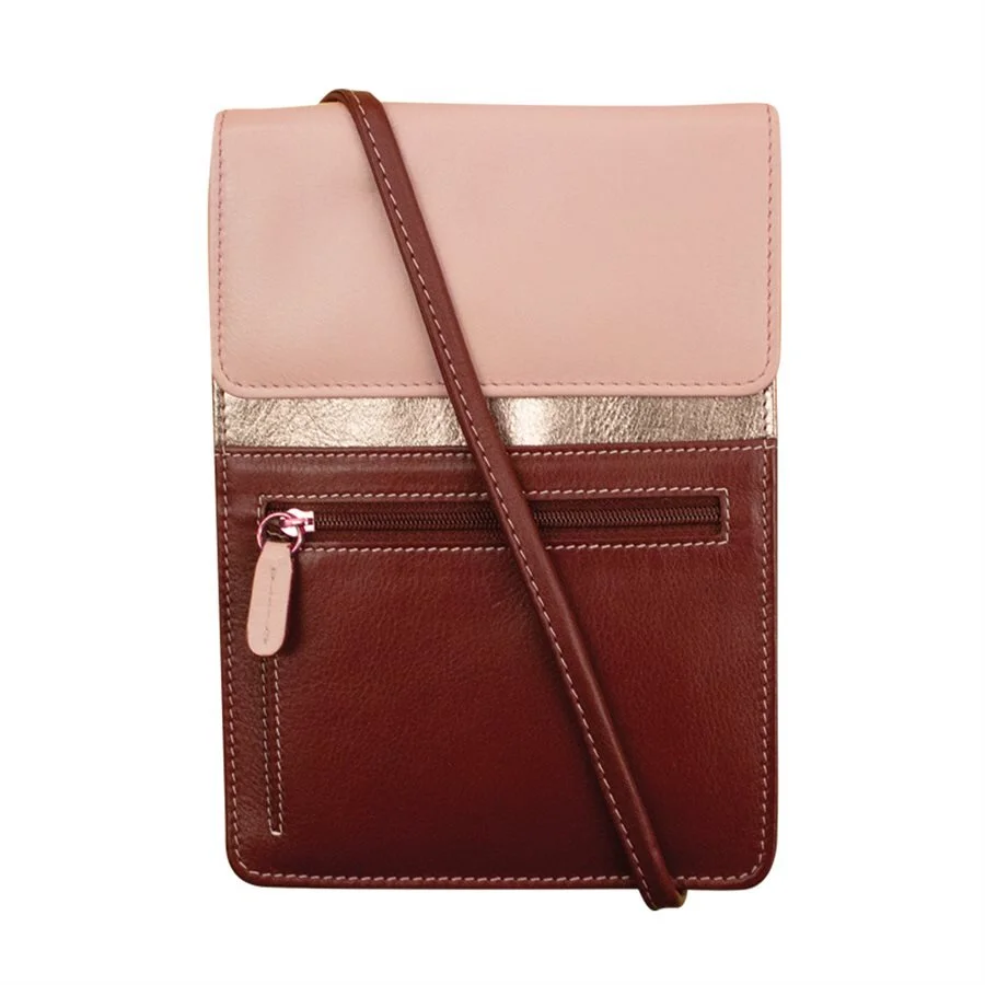 lavender leather slim crossbody handbag — MUSEUM OUTLETS