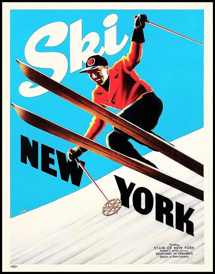 Ski New York Vintage Ski Poster — MUSEUM OUTLETS