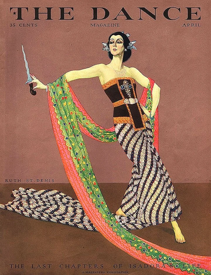 踊り子　Vintage poster Ruth St. Denis Vintage Dance Magazine Cover Poster — MUSEUM