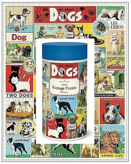 Cavallini Vintage Puzzle 1000 Piece Dogs