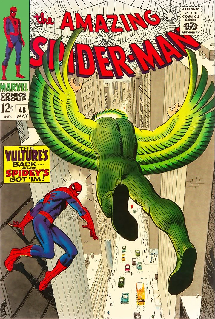 Spiderman #48 Superhero Poster Vintage Comic Book Framed Wall Art
