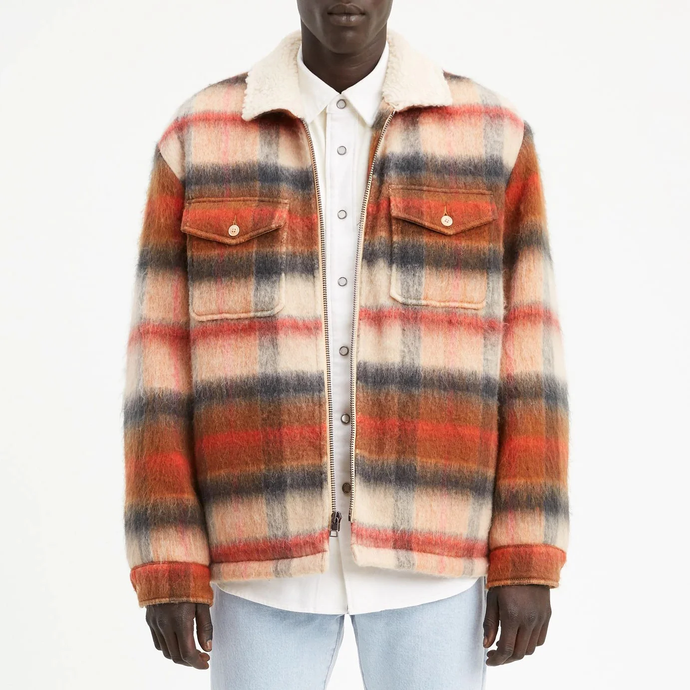 levi's plaid coat