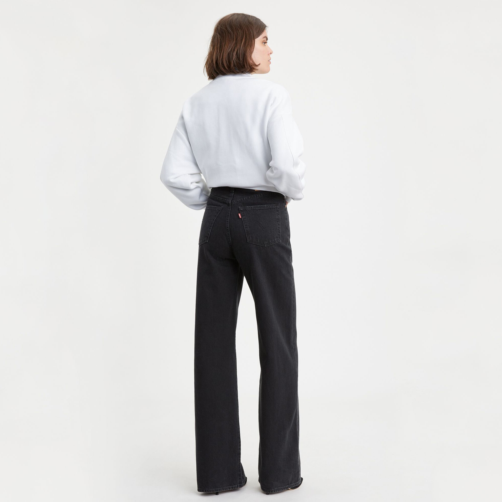 Levi S Premium Ribcage Wide Leg In Black Book Aggregate Supply