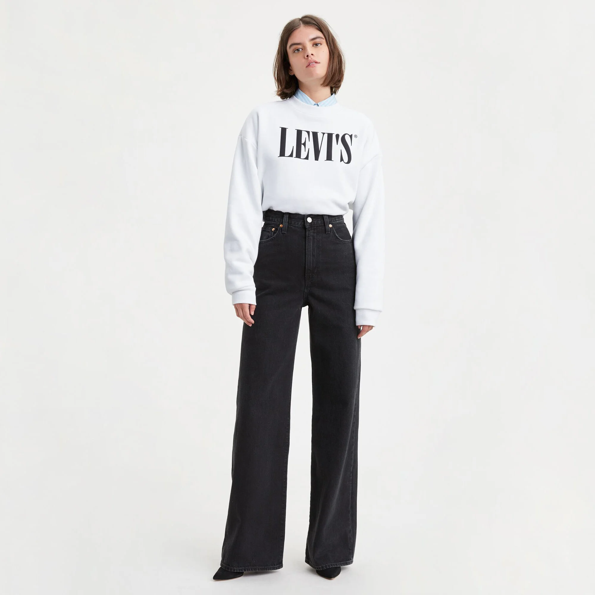 levi's super wide leg jeans